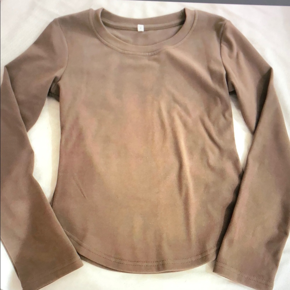 Tan Long Sleeve Top